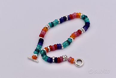 BRACCIALE RONDELLE DODO IN ARGENTO 925 E PLASTICA