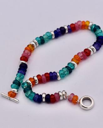 BRACCIALE RONDELLE DODO IN ARGENTO 925 E PLASTICA