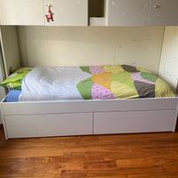 Letto una piazza e mezza ikea Brimnes bianco