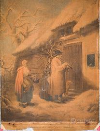 COTTAGE FAMILY (Incisione a mezzatinta)