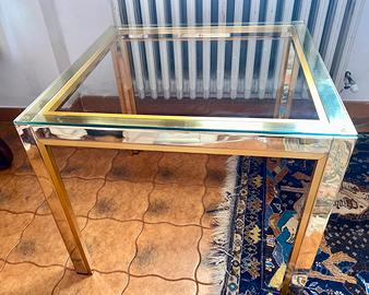 Splendido tavolino in ottone design italiano ‘70