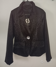 Blazer donna velluto maculato nero taglia s