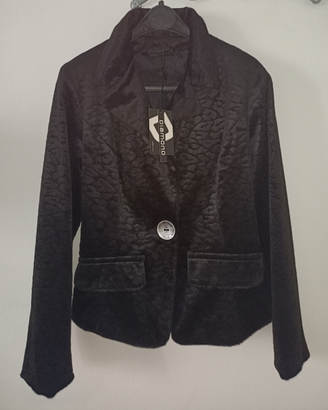 Blazer donna velluto maculato nero taglia s