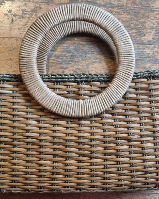 Borsa impagliata stile vintage