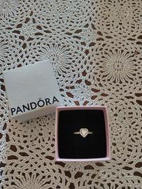 anello pandora cuore bianco 