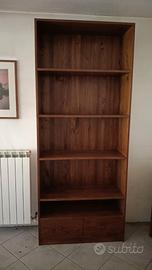 Libreria legno massello etnica con cassetti