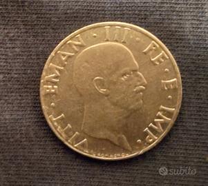 Moneta italiana da 50 centesimi del 1940