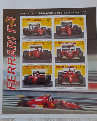 Serie Francobolli Senna-Ferrari-ecc.