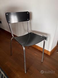 5 sedie vintage formica nera