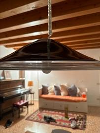 Lampadario in Vetro Nero di Murano - Vintage