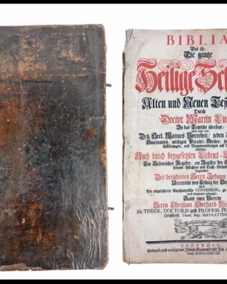 Bibbia Antica Tedesca Luterana del 1738