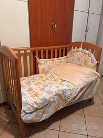 Lettino Foppapedretti in legno con set Pucci