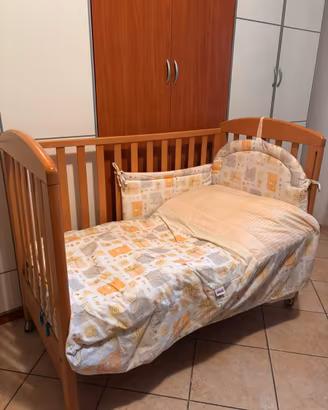 Lettino Foppapedretti in legno con set Pucci