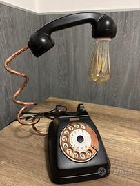 Lampada telefono nero/rame