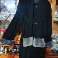Cappotto donna nero in lana taglia 48