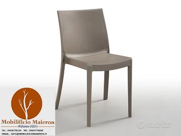 Sedie Polipropilene Tortora Bar Ristorante cd056