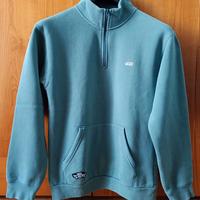  Felpa VANS  Verde Uomo con mezza zip tg M