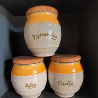 set portaspezie in ceramica  artistica