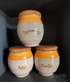 set portaspezie in ceramica  artistica