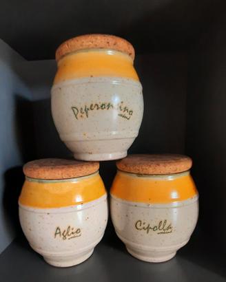 set portaspezie in ceramica  artistica