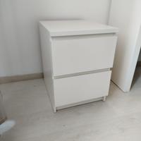 Comodini Malm Ikea bianchi