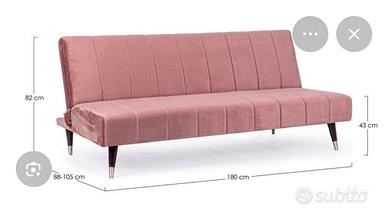 Divano letto click clack rosa