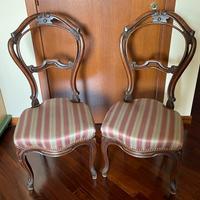 Coppia di sedie in stile luigi filippo -meta' 800
