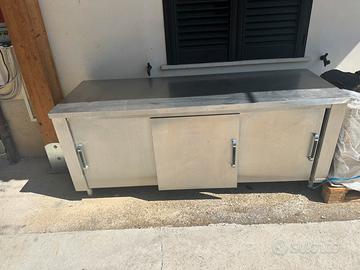 Banco da lavoro per ristoranti acciaio inox