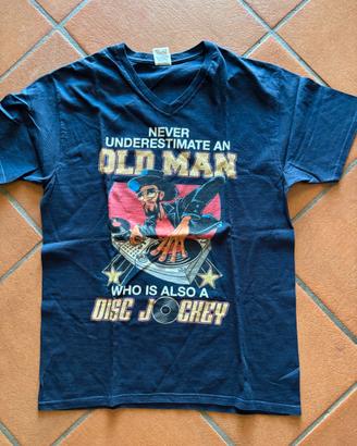 T-Shirt  OLD DJ VINILE - Taglia L