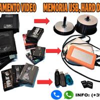 Acquisizione RIVERSAMENTO TRASFERIMENTO VIDEO VARI