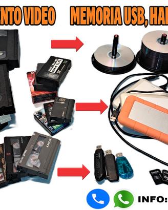 Acquisizione RIVERSAMENTO TRASFERIMENTO VIDEO VARI