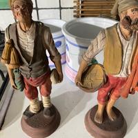 Coppia statuette in ceramica 25 cm