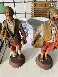 Coppia statuette in ceramica 25 cm