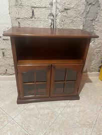 Mobile porta TV in Legno con Ante in Vetro