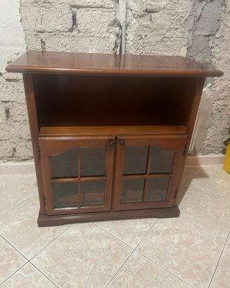 Mobile porta TV in Legno con Ante in Vetro