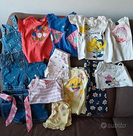 Set bimba tg 9-12 mesi 74 cm n. 12 articoli