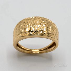 Anello donna in oro giallo 18 kt a fascia E.567