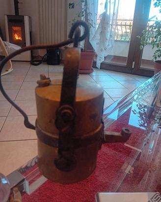lampada x minatore d'epoca 