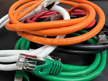 5 cavi rete Ethernet CAT.7 1mt S/FTP 10Gb 600Mhz