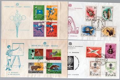 SOMALIA 1960/65 Serie complete su F.D.C. diverse