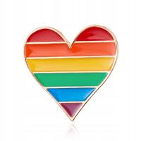Spilla Cuore Bandiera Arcobaleno Pin Brooch