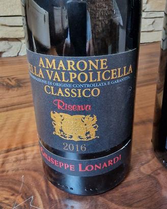 Vino amarone Giuseppe Lonardi RISERVA 2016