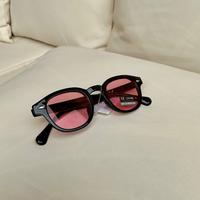 occhiali da sole Neri con lente rosa Nuovi