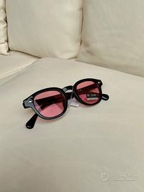occhiali da sole Neri con lente rosa Nuovi