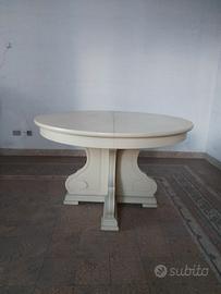 Tavolo rotondo allungabile legno bianco
