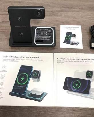 Stazione di Ricarica Wireless 3 in 1