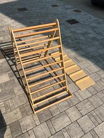 Triangolo pieghevole in legno 2-in-1.