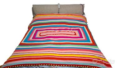 COPERTA ABRUZZESE DI LANA UNCINETTO