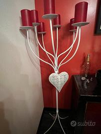 Candelabro in metallo smaltato
