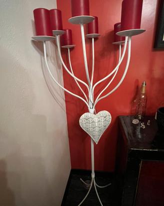 Candelabro in metallo smaltato